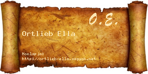 Ortlieb Ella névjegykártya